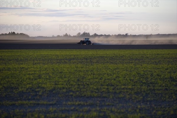 View over the field