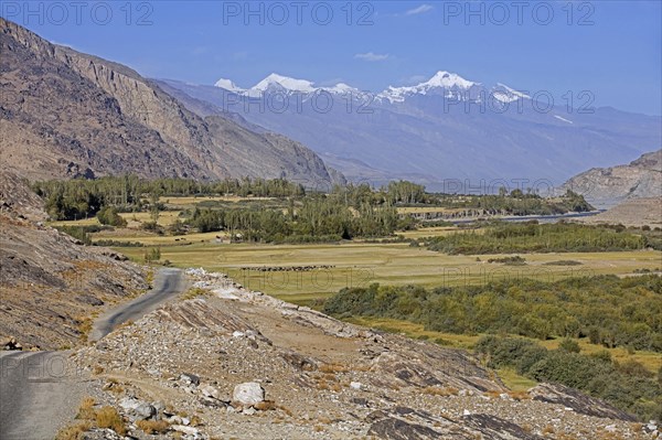 Snow-capped peaks of the Pamir Mountains