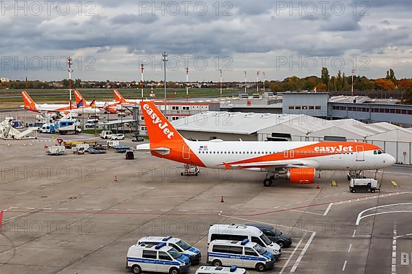 Airbus A320 aircraft of EasyJet at Tegel Airport in Berlin