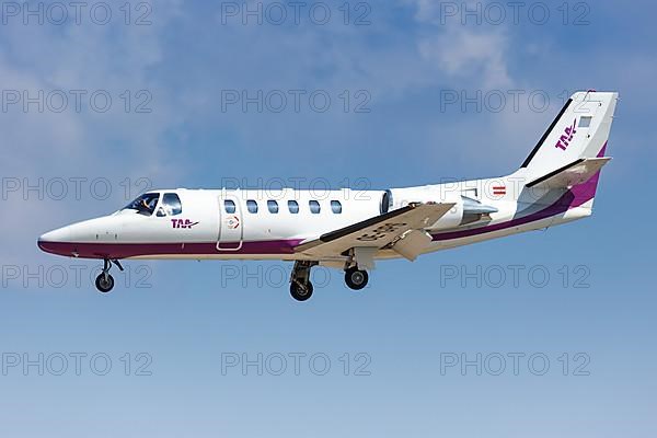 A Tyrol Air Ambulance TAA Cessna 550B Citation Bravo aircraft with registration OE-GPS at Heraklion Airport