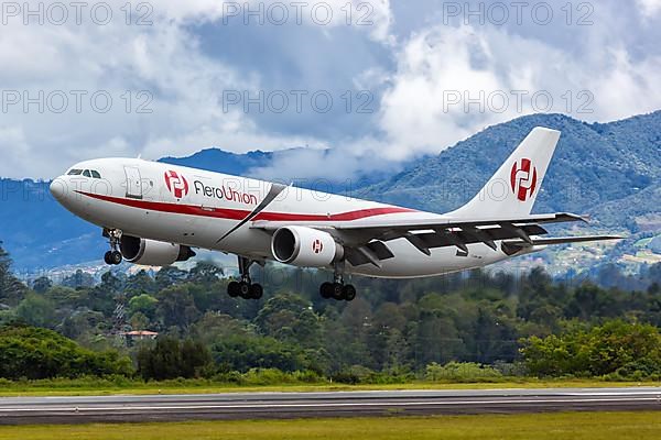 An Airbus A300-600F aircraft of Aero Union with registration XA-LFR at Medellin Rionegro Airport