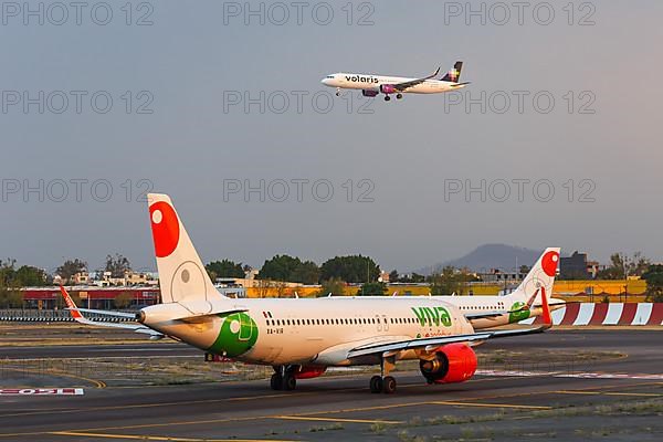 Airbus aircraft at Mexico City Airport