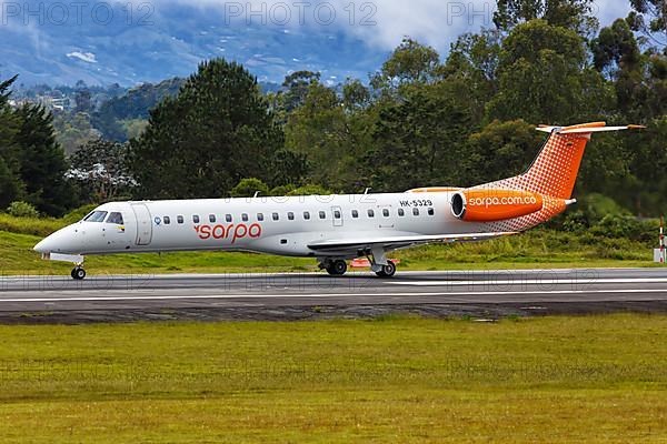 A SARPA Embraer ERJ145 aircraft with registration HK-5329 at Medellin Rionegro Airport