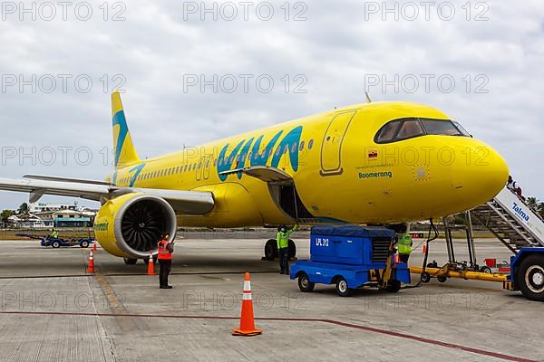 A Vivaair Airbus A320neo aircraft with registration HK-5352 at San Andres Airport