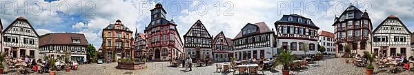 Heppenheim Market Square Panorama 400 degrees Germany