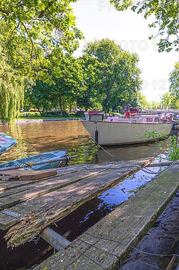 Jetty to the boat landing on the canals