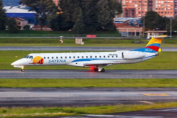 A SATENA Embraer ERJ 145 aircraft with registration HK-4535 at Bogota Airport