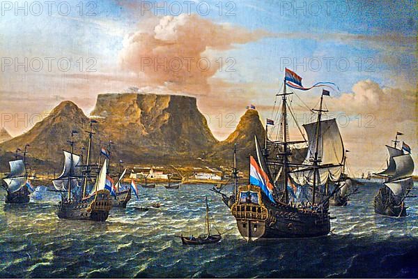 Old Oil Painting of Cape Town