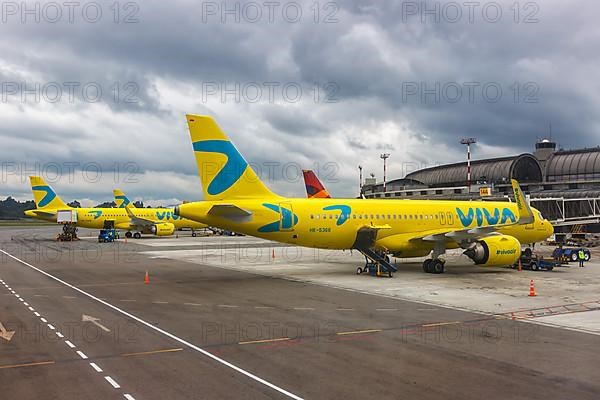 Airbus A320neo aircraft of Vivaair with registration HK-5366 at Medellin Rionegro Airport