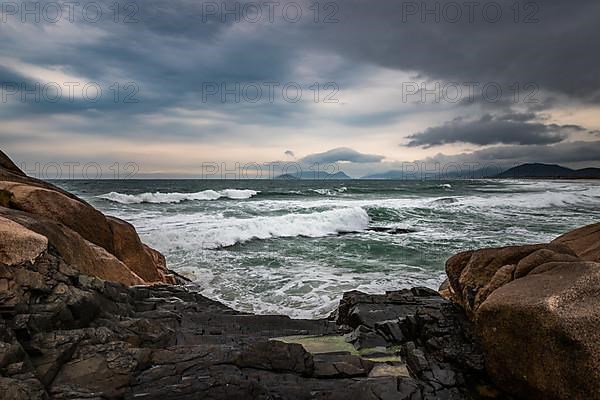 Cliffs at Sunset in Florianopolis Brazil