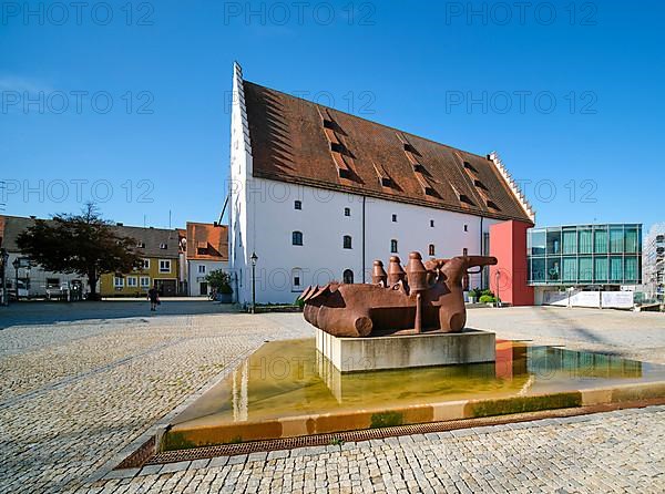 Fountain Three Horsemen by Lothar fisherman at the Reitstadel