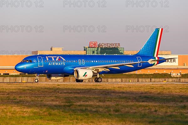 An Airbus A320 aircraft of ITA Airways with registration EI-EIA at Milan Linate Airport