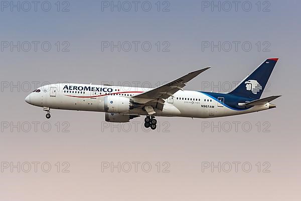 A Boeing 787-8 Dreamliner aircraft of AeroMexico with registration number N967AM at Mexico City Airport