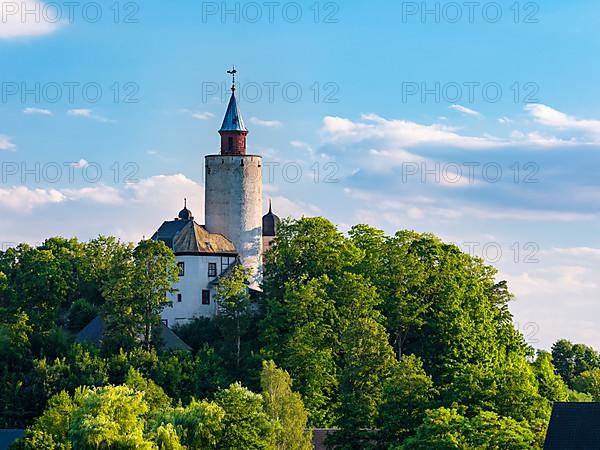 Posterstein Castle in the evening light