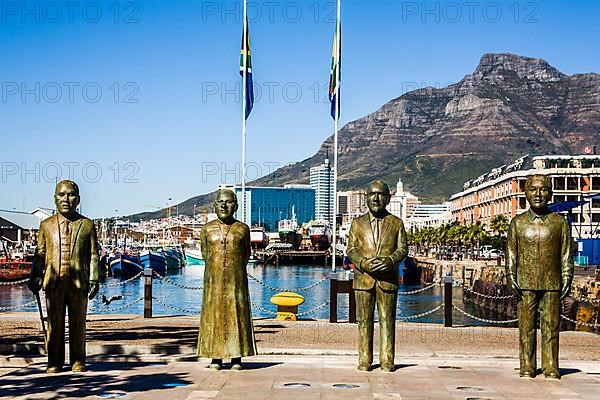 Sculptures of the country's four Nobel Peace Prize winners: Albert John Luthuli