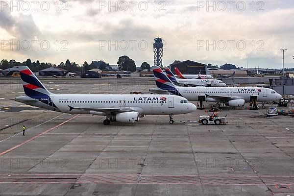 Airbus A320 aircraft of LATAM Airlines at Bogota Airport