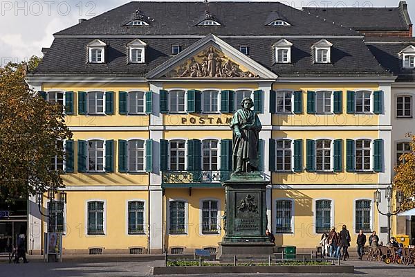 Ludwig van Beethoven Monument in front of Bonn Post Office Germany