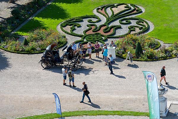 Schwetzingen Palace Park with classic cars