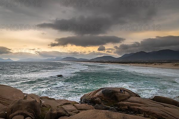 Cliffs at Sunset in Florianopolis Brazil