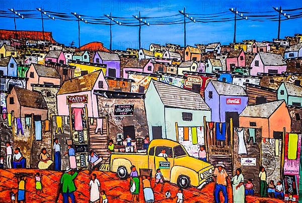 Colourful paintings of Cape Town