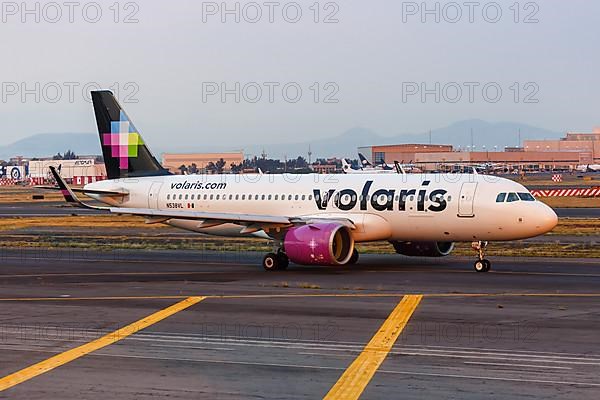 A Volaris Airbus A320neo aircraft with registration N538VL at Mexico City Airport
