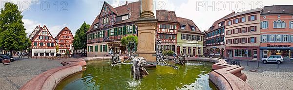 Ladenburg Market Place Panorama Germany