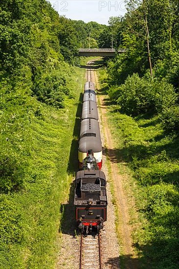 Steam train of the Miljoenenlijn Museum Railway Steam railway near Kerkrade