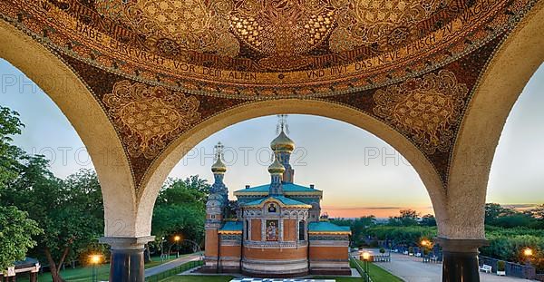 Mathildenhoehe Darmstadt Russian Chapel Germany