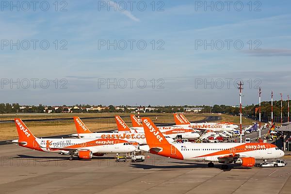 EasyJet Airbus A320 aircraft at Tegel Airport in Berlin