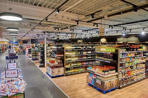 View of the wine department