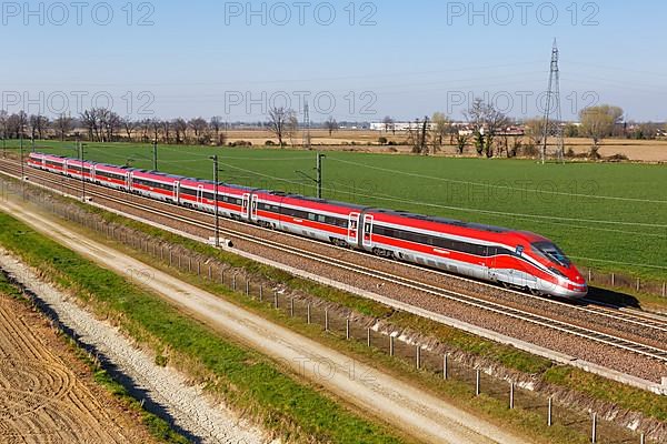 Frecciarossa FS ETR 1000 high-speed train of Trenitalia on the Milan