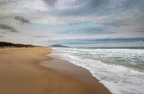 Long beach in Florianopolis Brazil