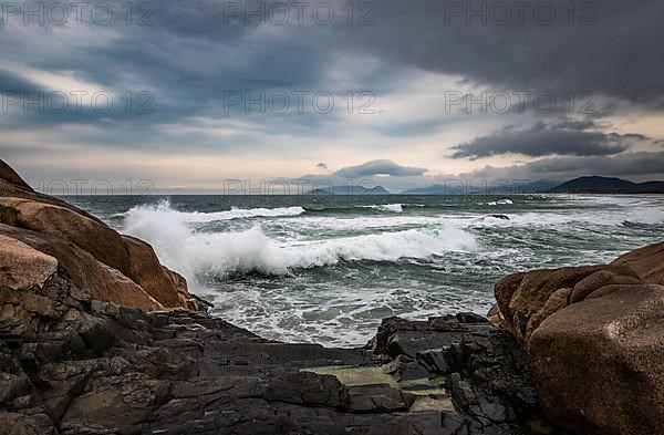 Cliffs at Sunset in Florianopolis Brazil