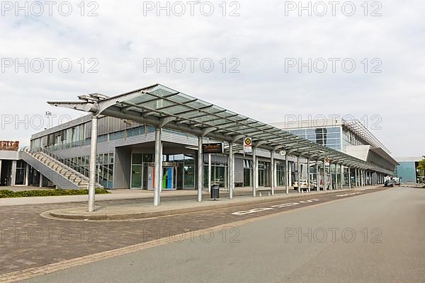 Terminal and bus stop of Muenster Osnabrueck Airport