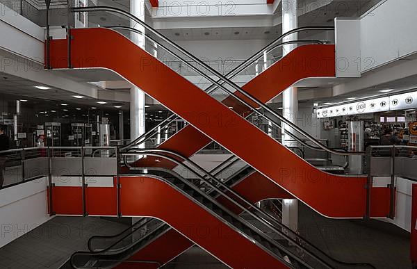 Red escalators in City Shopping Centre