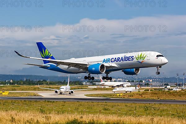 An Air Caraibes Airbus A350-900 aircraft with registration F-HHAV at Paris Orly Airport