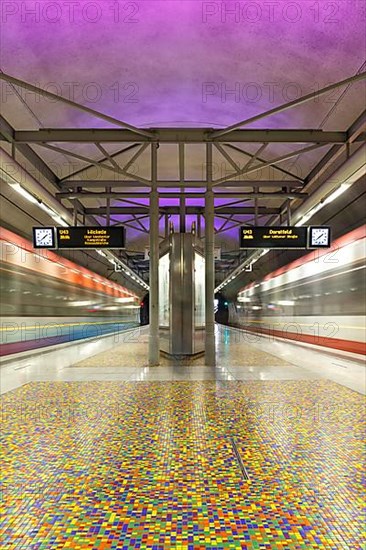 Light rail metro underground station Unionstrasse station in Dortmund