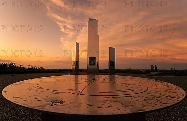 Historical memorial in the sunset