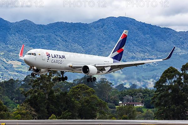 A Boeing 767-300F aircraft of LATAM Cargo with registration N536LA at Medellin Rionegro Airport