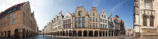 Prinzipalmarkt Muenster Panorama Germany