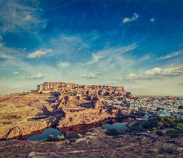 Mehrangarh Fort and Padamsar Talab and Ranisar Talab lakes