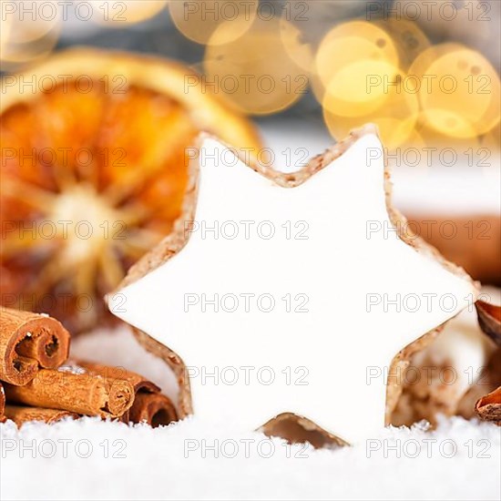 Christmas Cookies Christmas Cookies Pastry Cinnamon Cinnamon Star Square Decoration Winter Snow copy space Copyspace Copy Space in Stuttgart
