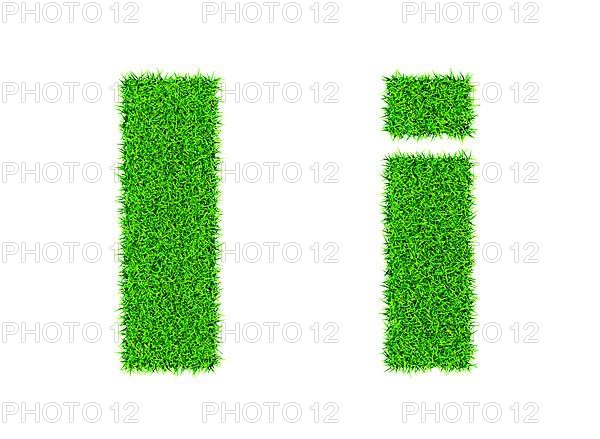 Grass letter I