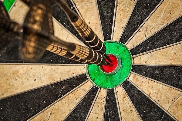 Success hitting target aim goal achievement concept background
