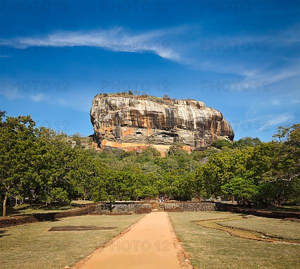 Famous ancient Sigiriya rock. Sri Lanka