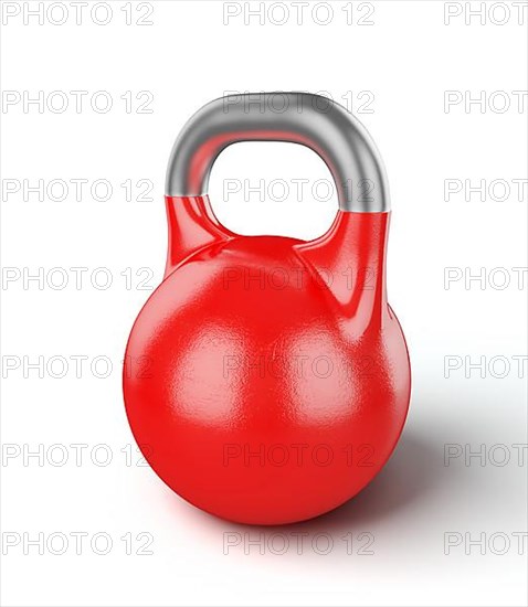 Gym equipment weight kettle bell isolated on white