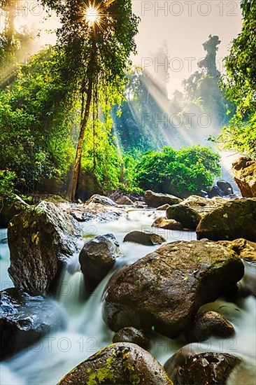 Tropical waterfall Phnom Kulen