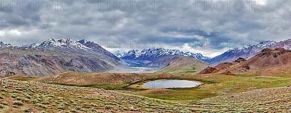 Himalayan landscape panorama in Spiti valley