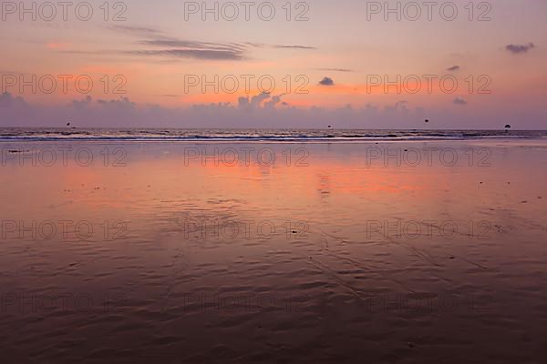 Sunset on Baga beach. Goa