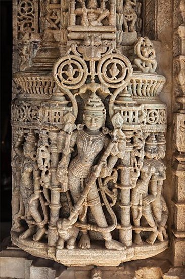 Stone carving in Ranakpur temple